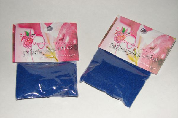 Pó p/Unhas de Pelúcia - Azul