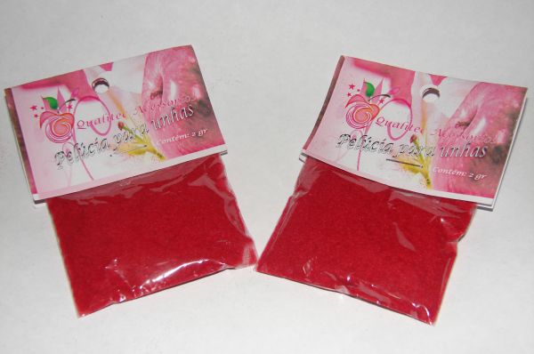 Pó p/Unhas de Pelúcia - Vermelho