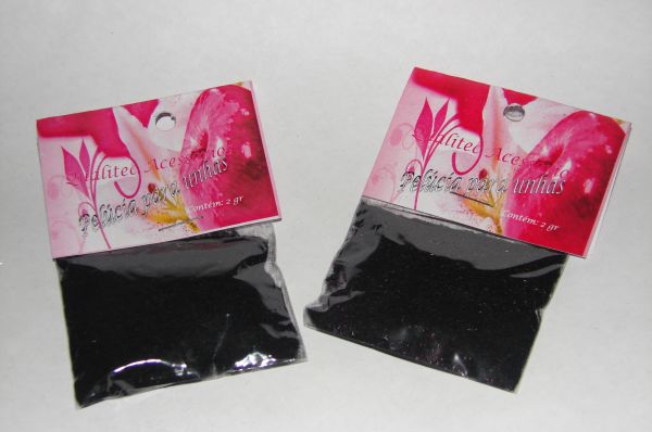 Pó p/Unhas de Pelúcia - Preto